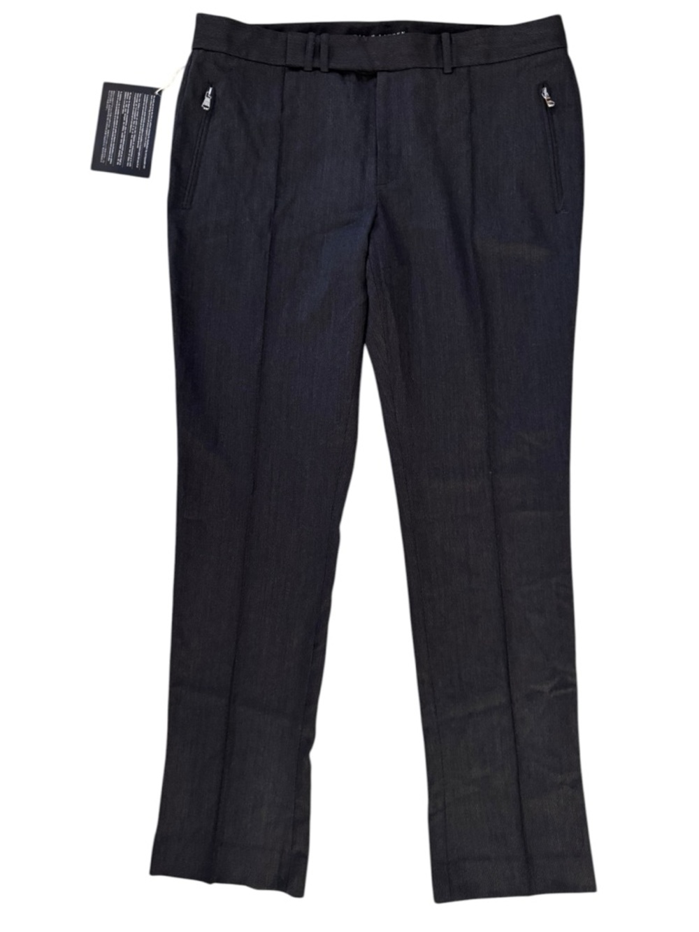 Ralph Lauren Wool Silk Zip Pocket Dress Pants 14 NWT Charcoal Trouser 34” Inseam